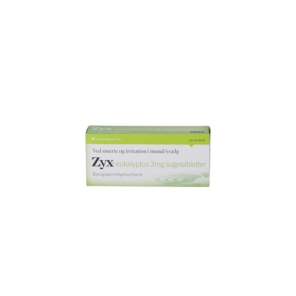 Zyx sugetabletter eukalyptus 3 mg - 20 stk. 