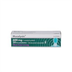 Mucolysin Skovbr Slimlsende Hostemiddel 600 mg. - 20 brustab