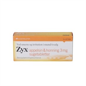 Zyx sugetabletter appelsin & honning 3 mg - 20 stk.