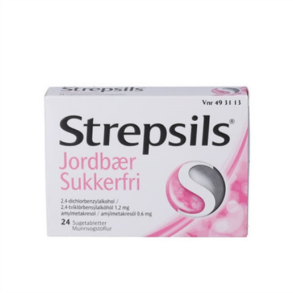 Strepsils Jordbær Sugetabletter - Sukkerfri