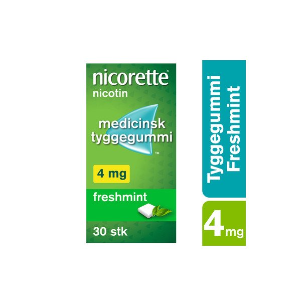 Nicorette Tyggegummi Freshmint 4 mg. - 30 stk.