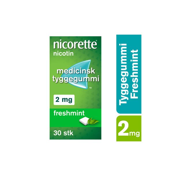 Nicorette Tyggegummi, Freshmint 2 mg. - 30stk.