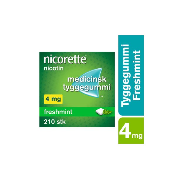 Nicorette Tyggegummi Freshmint 4 mg. - 210 stk.