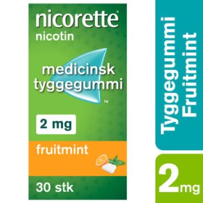 Nicorette Tyggegummi Fruitmint 2 mg. - 30 stk. 