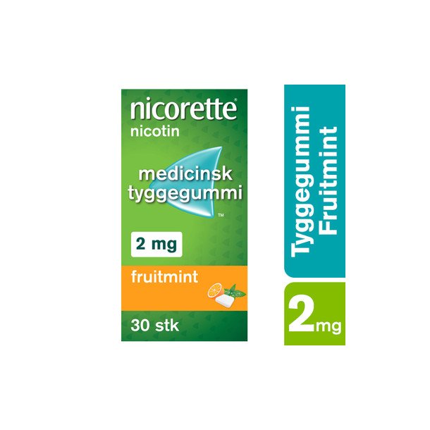 Nicorette Tyggegummi Fruitmint 2 mg. - 30 stk. 