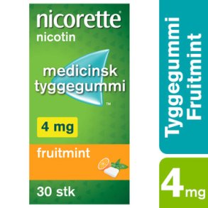 Nicorette Tyggegummi Fruitmint 4 mg. - 30 stk. 