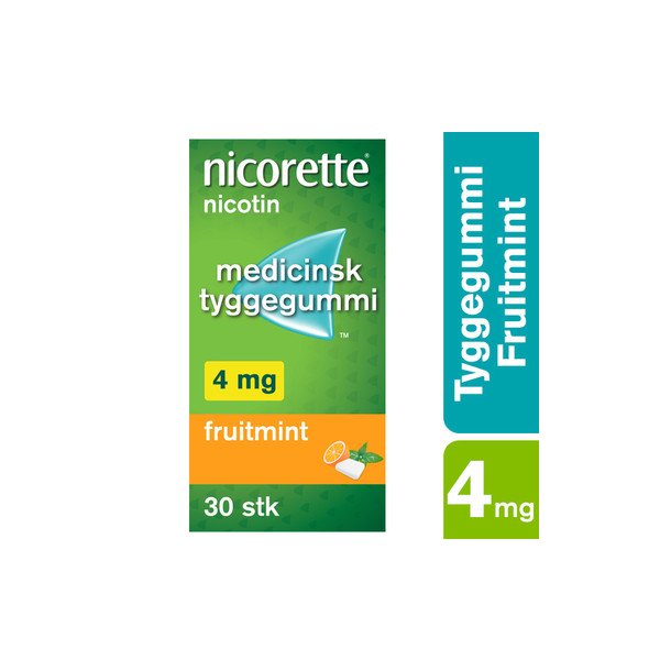 Nicorette Tyggegummi Fruitmint 4 mg. - 30 stk. 
