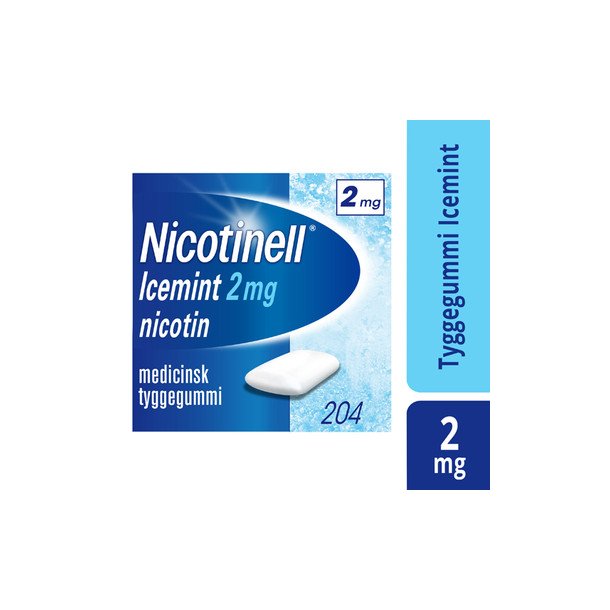 Nicotinell Tyggegummi, Icemint 2 mg. - 204 stk.