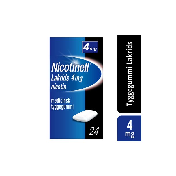 Nicotinell Tyggegummi, Lakrids 4 mg - 24 stk.
