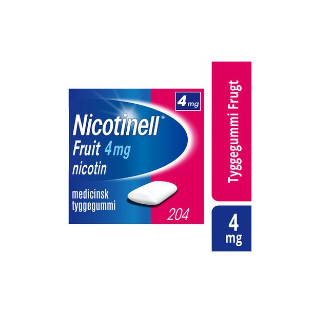 Nicotinell Tyggegummi Fruit 4 mg - 204 stk