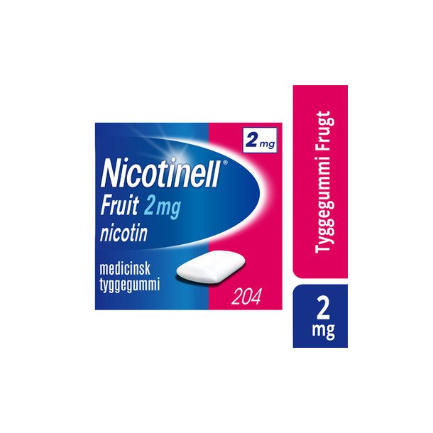 Nicotinell Tyggegummi Fruit 2 mg. - 204 stk.