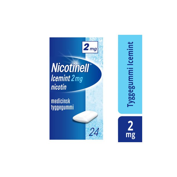Nicotinell Tyggegummi, Icemint 2 mg. - 24 stk.