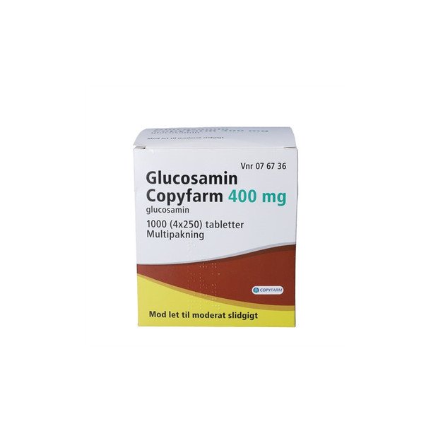 Glucosamin Copyfarm 400 mg - Mod let til moderat slidgigt - 4x250 tabl. 