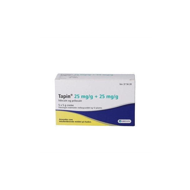 Tapin creme 2,5% + 2,5% - 5 x 5 g + 12 plastre