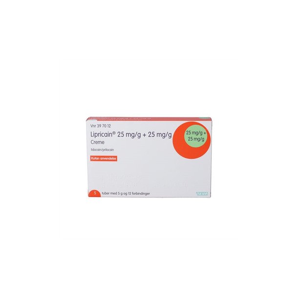 Lipricain 25+25 mg/g - 5 x 5 g + 12 plastre