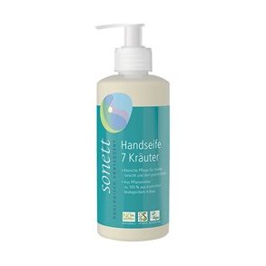 Sonett Flydende Håndsæbe 7 Urter, Økologisk - 300 ml.