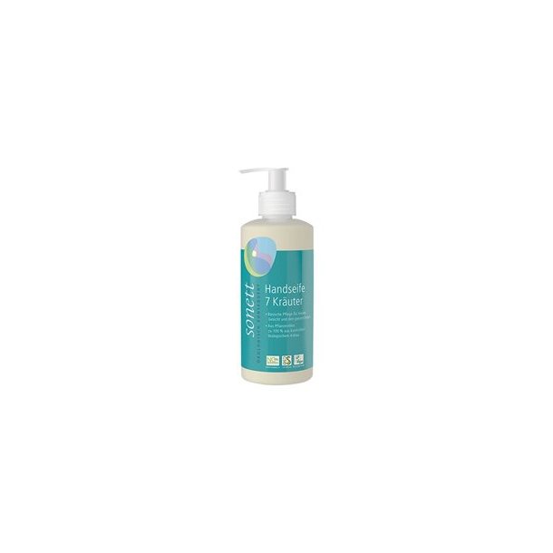 Sonett Flydende Hndsbe 7 Urter, kologisk - 300 ml.