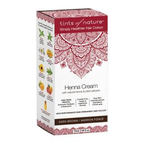 Henna Cream, Tints of nature Dark Brown - 70 ml.