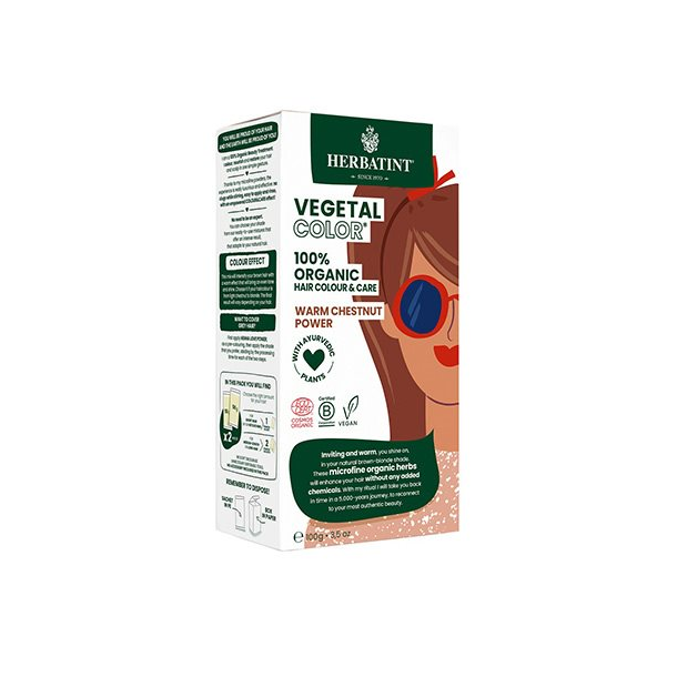 Herbatint hårfarve Warm Chestnut Power - 100 g