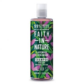 Faith in Nature Lavendel og Geranium Shampoo - 400 ml.