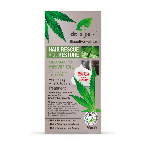 Dr. organic Hair Rescue and Restore 150 ml. - Hemp Oil 