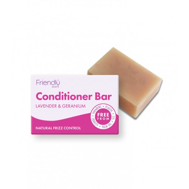 Friendly Conditioner Bar med lavendel og geranium - 95 gr.