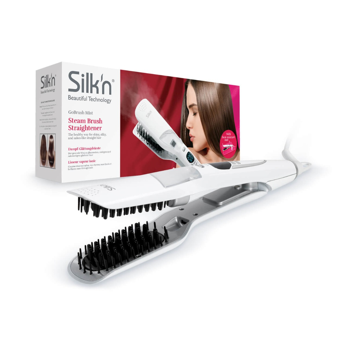 Silk'n Mist Glattejern børste | Airbrush Silk'n | Glat hår