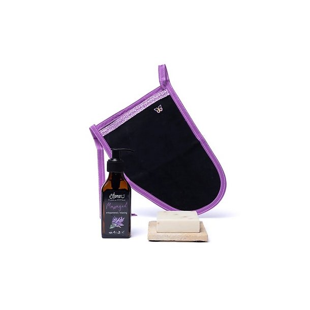 Ottoman Lavendel Hammam-gavest med Sbe, olie, kese og sbeskl