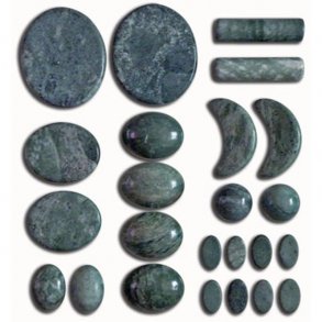 Jade-massagest med 24 opicalcit-massagesten