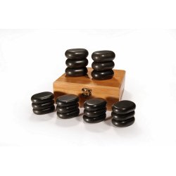 Mini Hot Stone st til kropsmassage m. 18 basaltsten