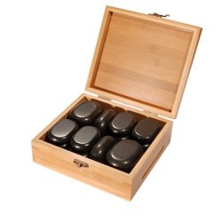 Mini Hot Stone st til kropsmassage m. 18 basaltsten