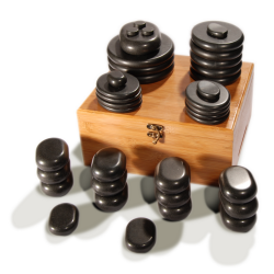Hot Stone deluxe varmes�t m. 37 basaltsten