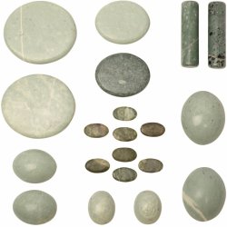 Jade-massagest med 17 opicalcit-massagesten - TILBUD