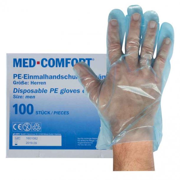 MED COMFORT Engangshandsker Herrer Str. L - 100 stk.