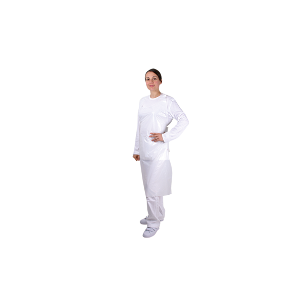MED COMFORT Hvide engangsforklder i kraftig kvalitet - 75x120 cm. - 50 stk.