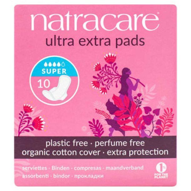 Natracare Ultra extra bind super - 10 stk.