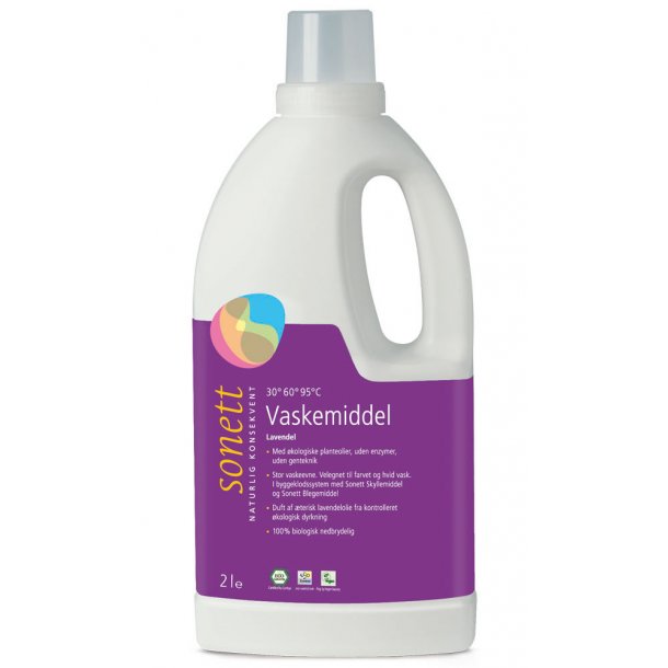 Sonett Flydende Vaskemiddel med Lavendel, kologisk - 2 L.