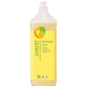 Sonett Flydende Håndsæbe Citron, Økologisk - 1 liter