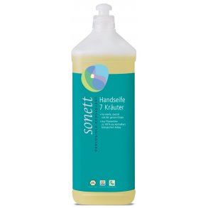 Sonett Flydende Håndsæbe 7 Urter, Økologisk - 1 liter