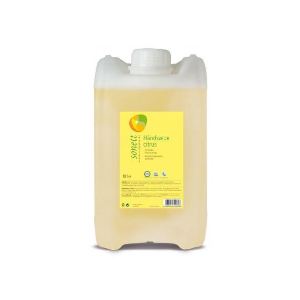  Sonett Flydende Hndsbe Citron kologisk - 10 liter