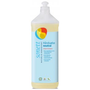 Sonett Flydende Håndsæbe Neutral, Økologisk - 1 liter