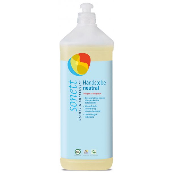 Sonett Flydende Hndsbe Neutral, kologisk - 1 liter