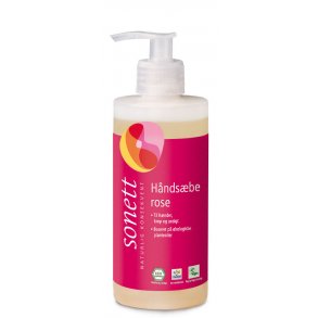 Sonett Flydende Håndsæbe Rose, Økologisk - 300 ml.