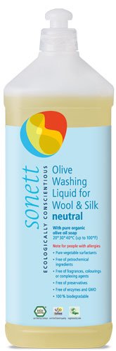 Sonett Flydende Vaskemiddel uld og silke - Oliven/neutral - Økologisk - 1 L. - Tøjvask - ND Web Marketing ApS