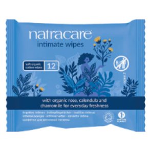 Natracare Intim vådservietter - 12 stk.