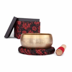 Bodhi Indisk Klangskl med Tara-Ornament og Skifttegn -  14 cm.