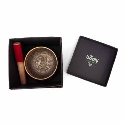 Bodhi Indisk Klangskl med Tara-Ornament og Skifttegn -  14 cm.