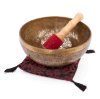 Bodhi Tibetansk hndlavet Klangskl med Flower of Life indgravering -  23 cm.