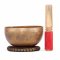 Bodhi Tibetansk hndlavet Klangskl med Buddha indgraveringer -  11 cm.