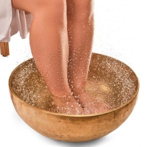 Tibetansk Klangskl til fodmassage og klangbad